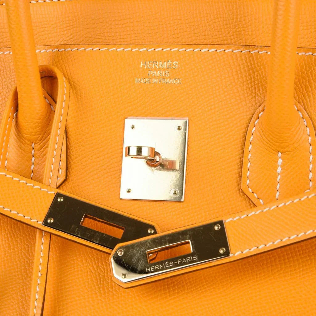 👜Birkin 35 Bag Yellow Jaune D’Or Candy Limited Edition Epsom Permabrass