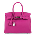 👜Birkin 30 Bag Rose Pourpre Pink Togo Palladium