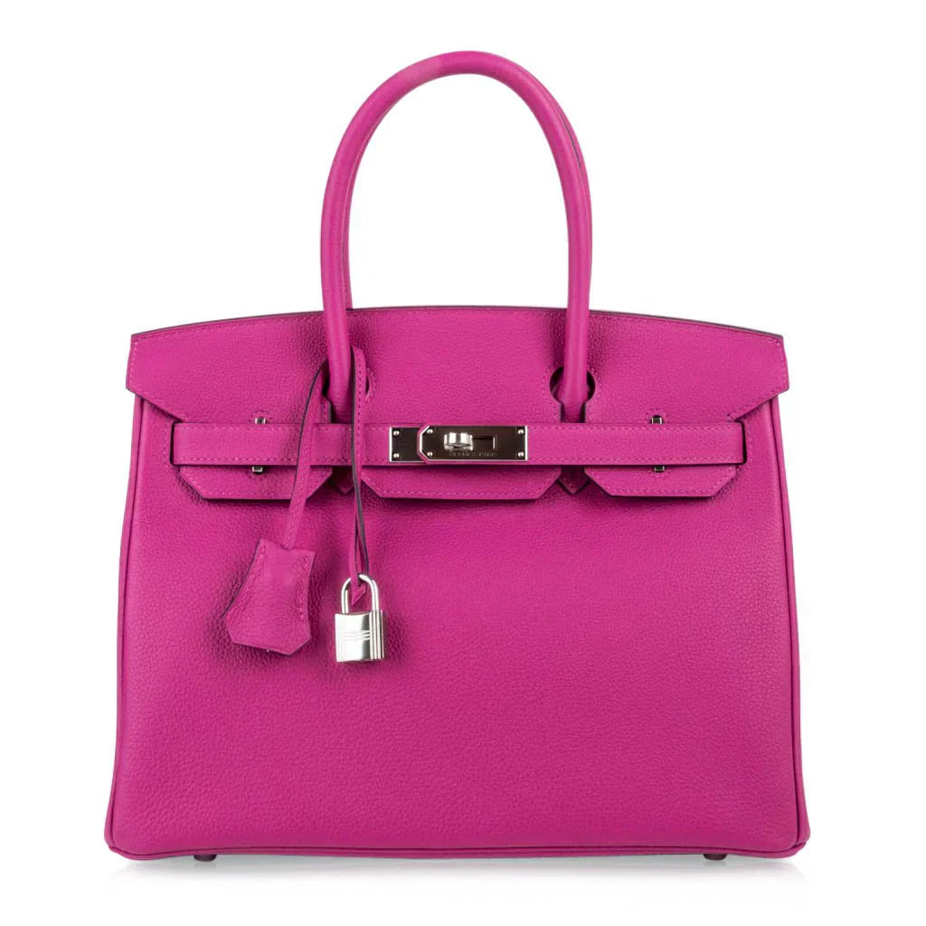 👜Birkin 30 Bag Rose Pourpre Pink Togo Palladium