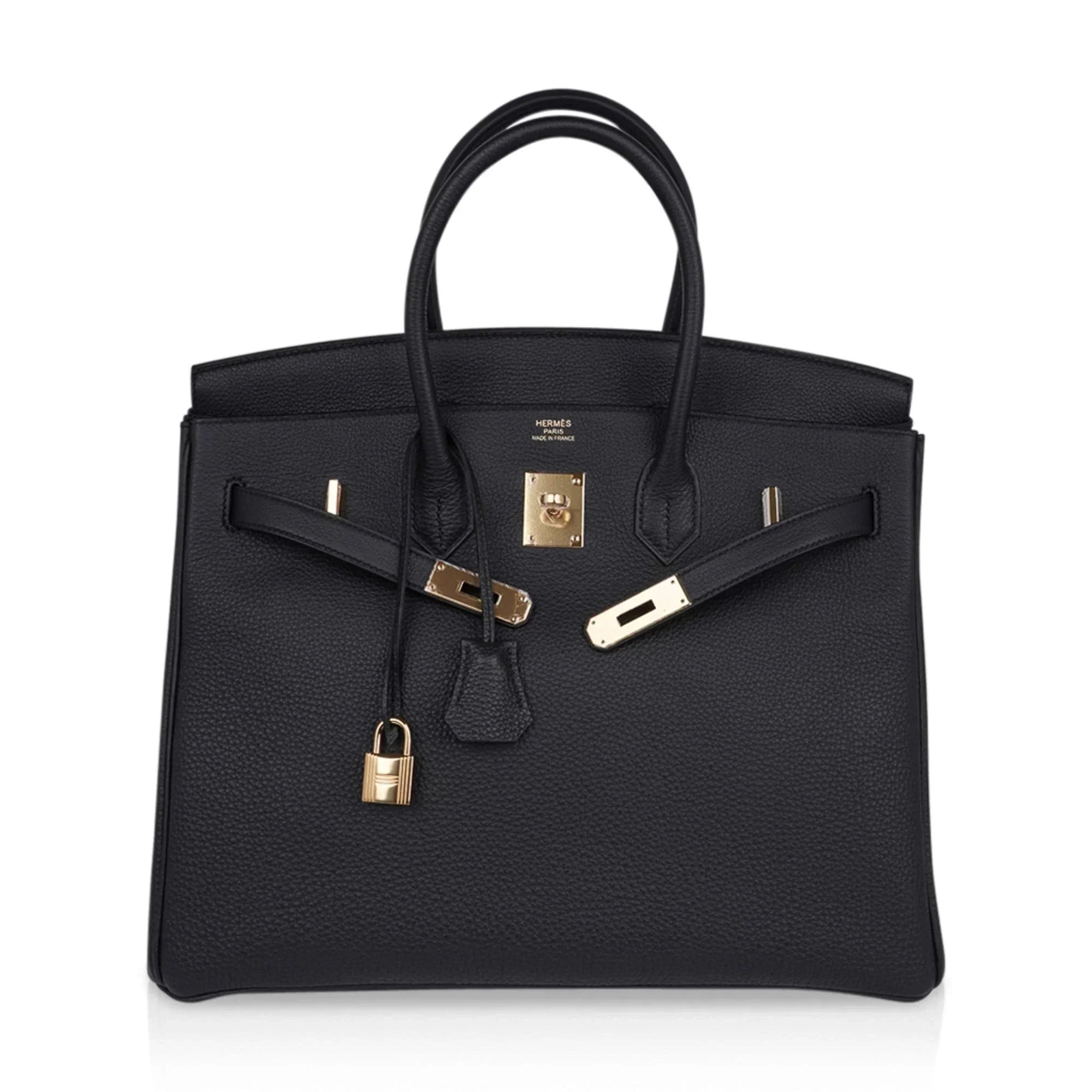 👜Limited Edition Birkin 35 Bag Plomb (Off Black) Togo Leather with Gold Hardware
