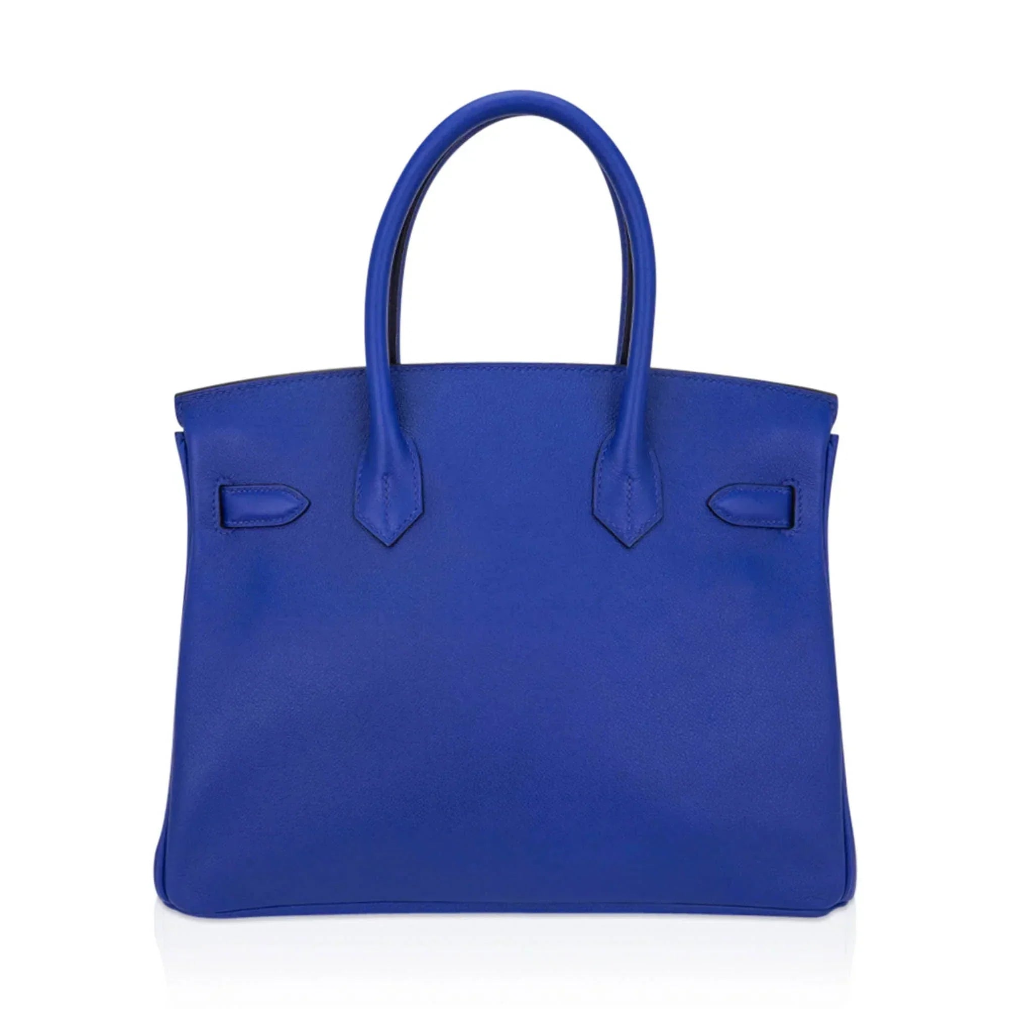 👜Birkin 30 Bag Blue Electric Novillo Leather with Palladium Hardware