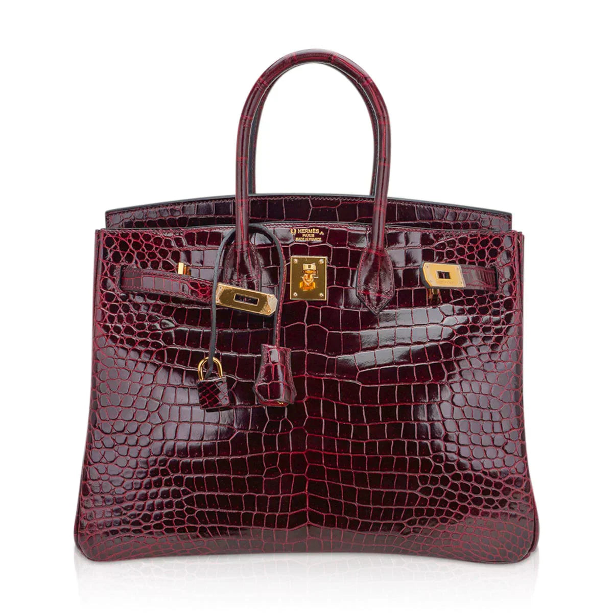 👜Special Order HSS Birkin 35 Bag Bordeaux Porosus Crocodile with Gold Hardware