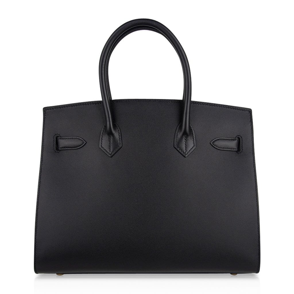 👜Birkin Sellier Limited Edition 30 Bag Black Veau Graine Monsieur Laiton