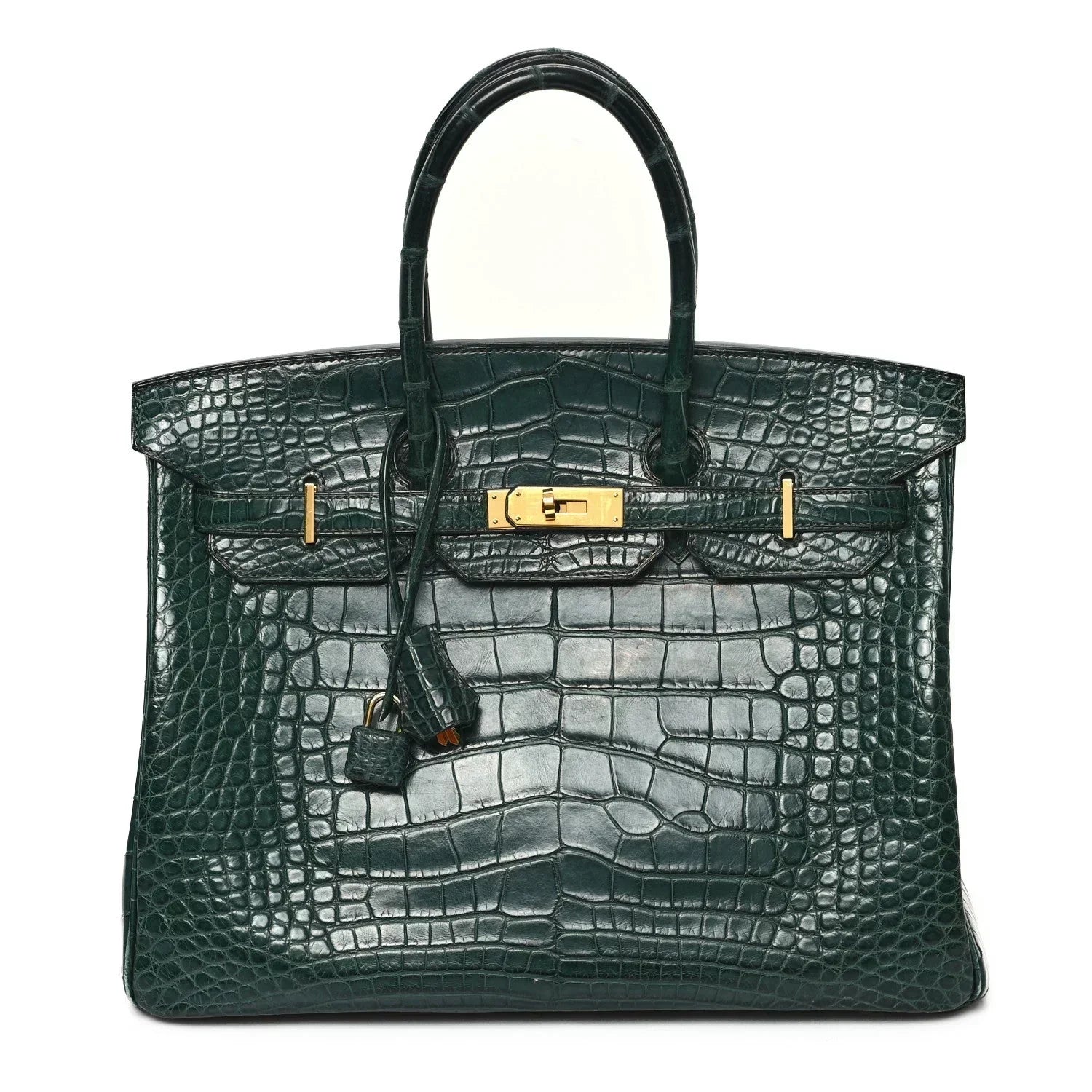 👜Birkin Vert Titien Matte Alligator Gold Hardware