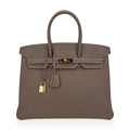 👜Birkin 35 Bag Etoupe Gold Hardware Togo Leather