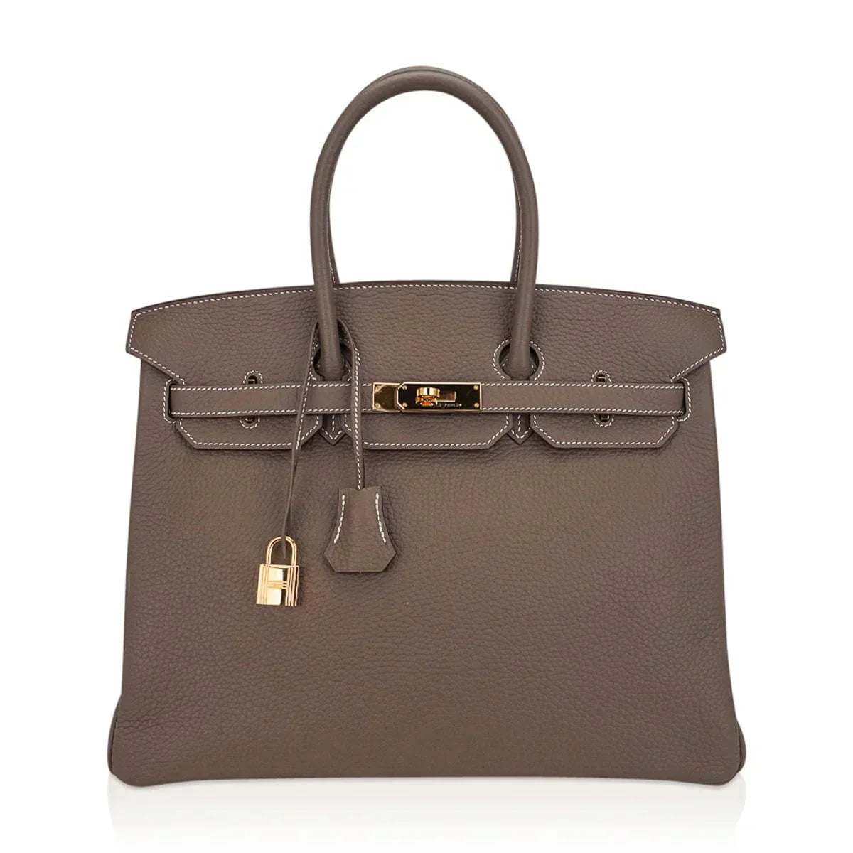 👜Birkin 35 Bag Etoupe Gold Hardware Togo Leather