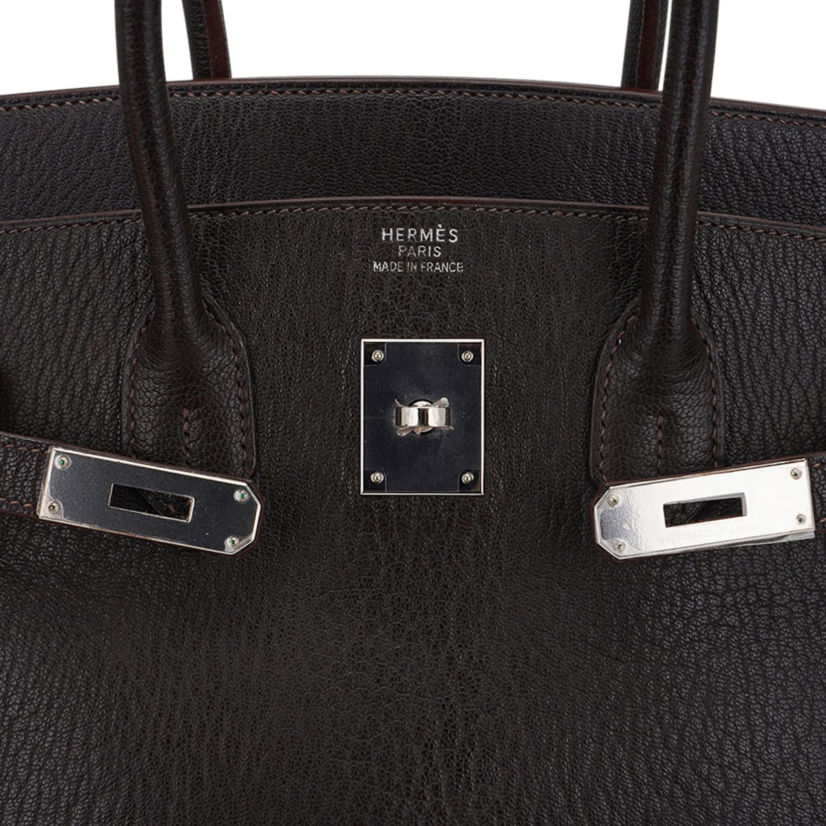 👜Birkin 35 Bag Cocoan Brown Chevre Leather with Palladium Hardware
