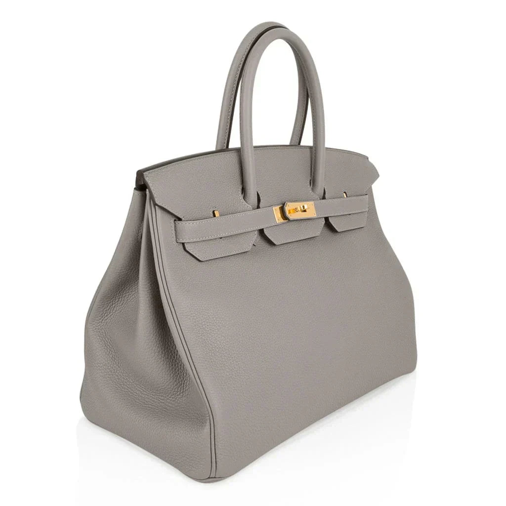👜Birkin 35 Bag Gris Asphalte Togo Gold Hardware