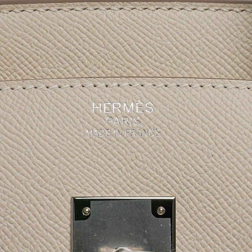 👜Birkin 35 Bag Craie Epsom Palladium Hardware