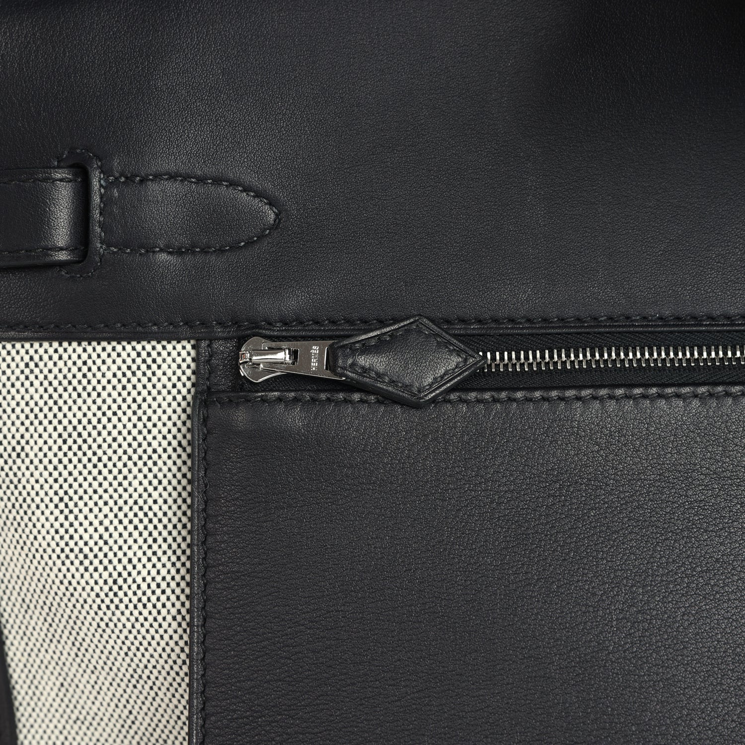 👜Birkin 35 A L'Envers Black-Ecru Toile H Canvas and Black Volupto Palladium Hardware