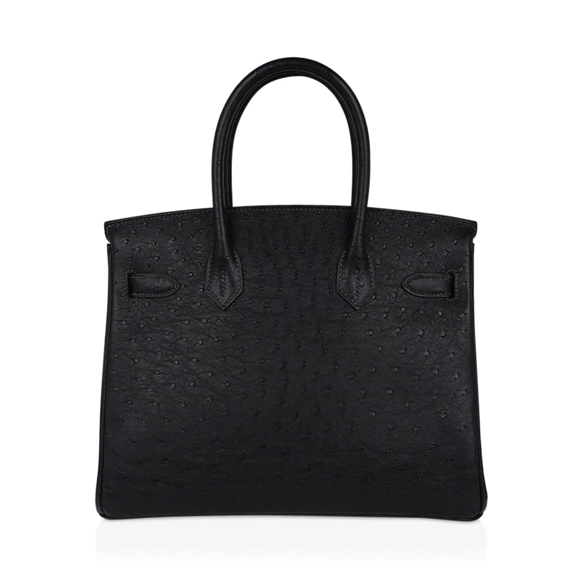 👜Birkin HSS 30 Bag Black (Noir ) Ostrich Palladium Hardware