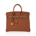 👜Birkin 25 Bag Gold Togo Leather with Gold Hardware