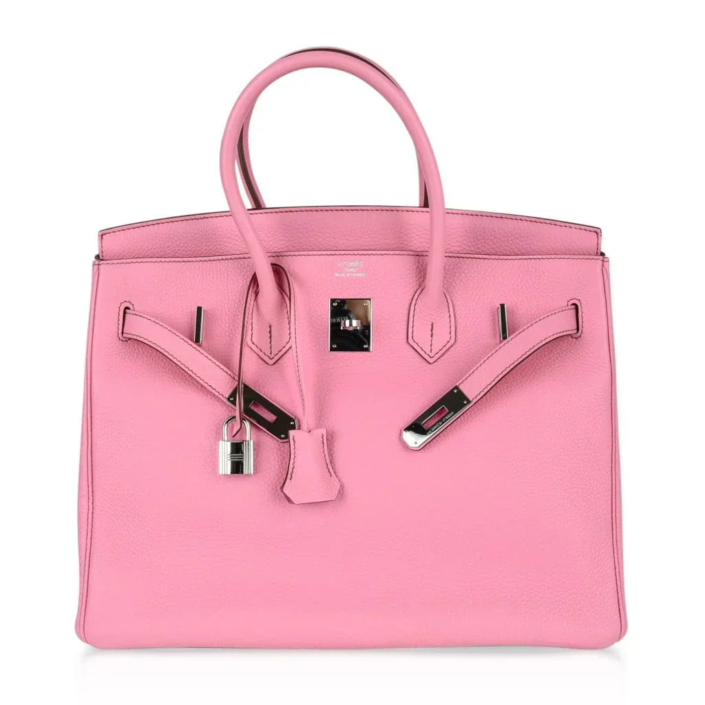 👜Birkin 35 Bag rare 5P Pink Togo Palladium Hardware