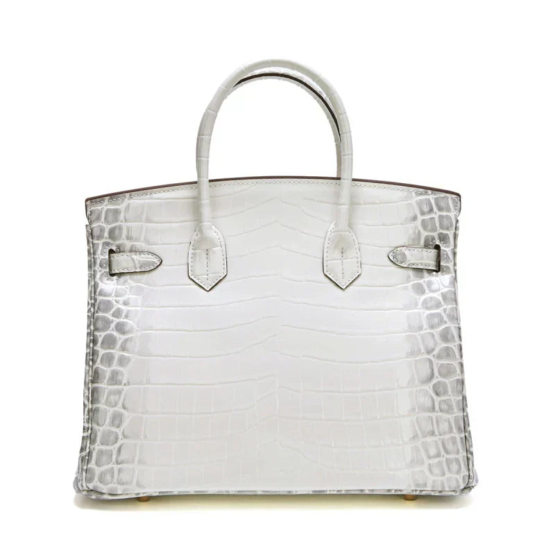 👜Birkin Bag Crocodile-Grain Cowhide Leather Gold Hardware