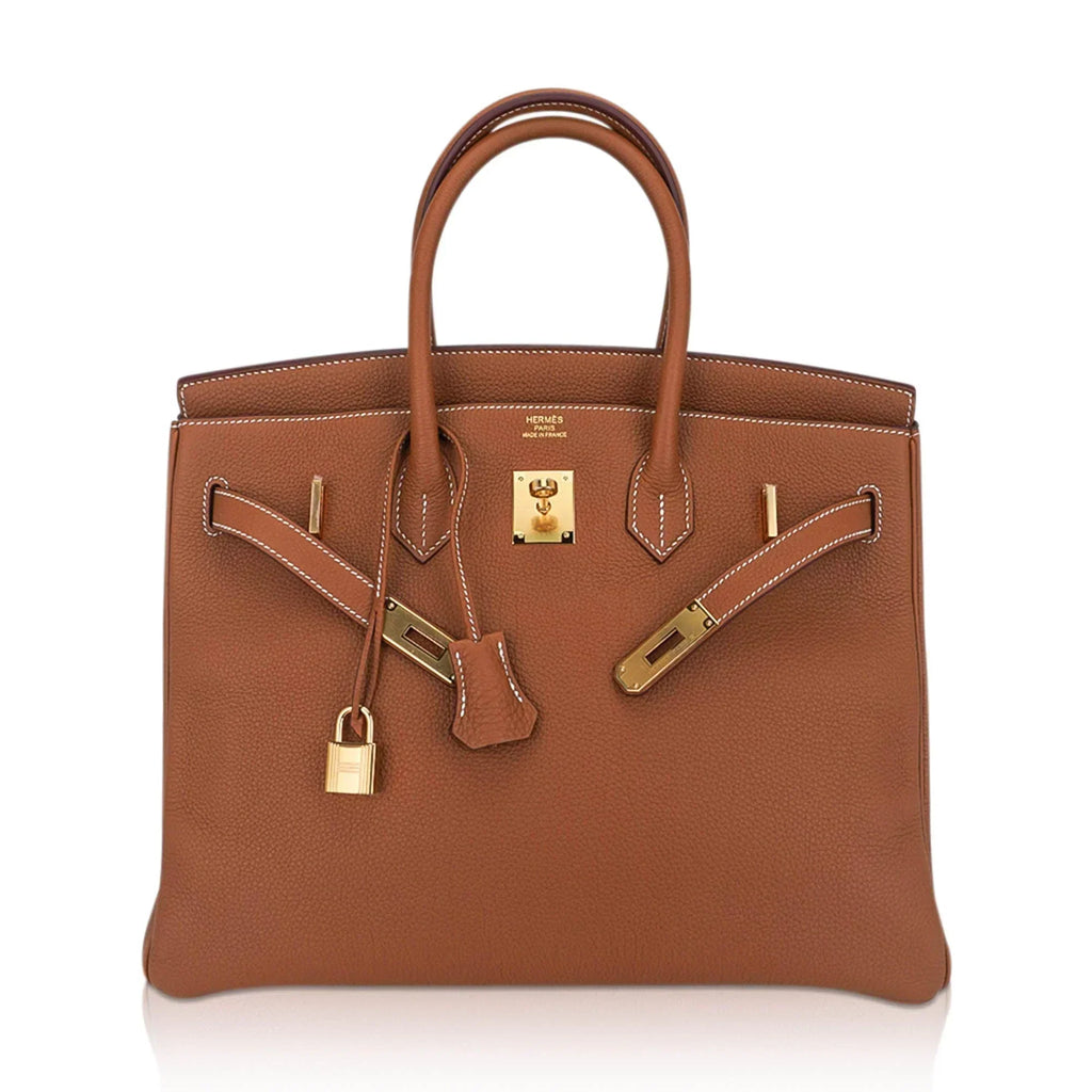 👜Birkin 35 Bag Gold Togo Leather with Gold Hardware
