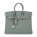 👜Birkin 25 Bag Vert Amande Togo Palladium Hardware