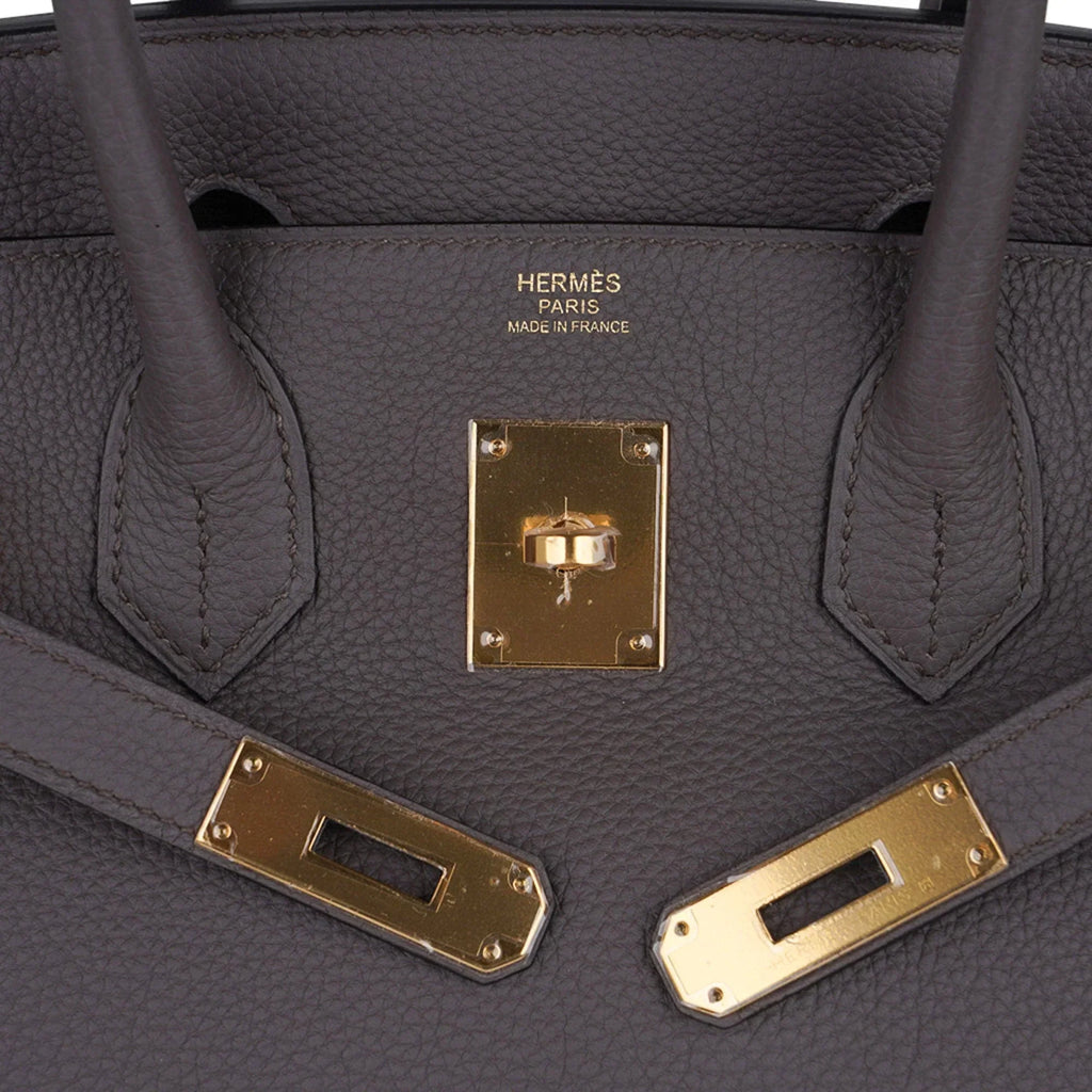👜Birkin 30 Bag Etain Gray Coveted Gold Hardware Togo