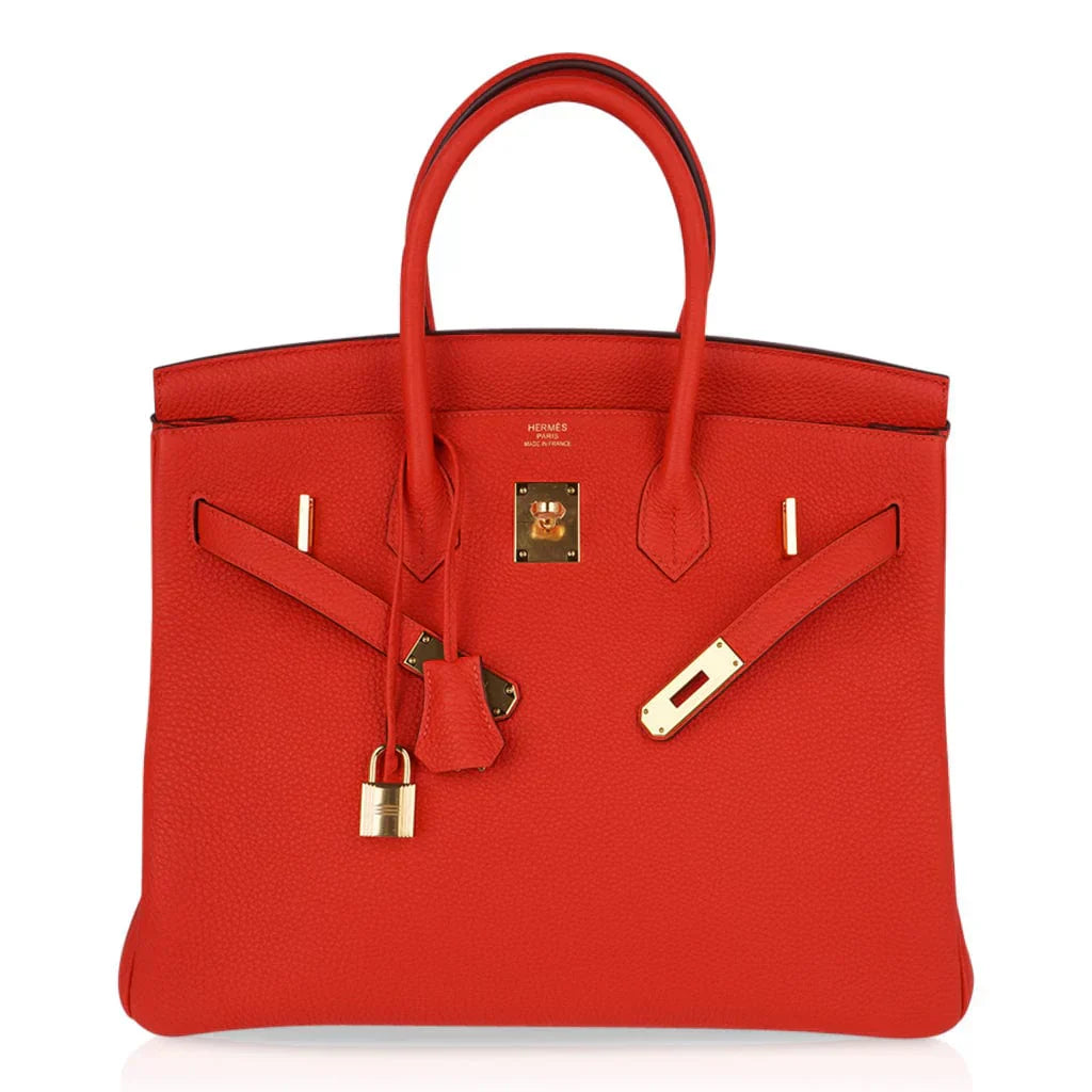 👜Birkin 35 Bag Capucine Togo Leather with Gold Hardware