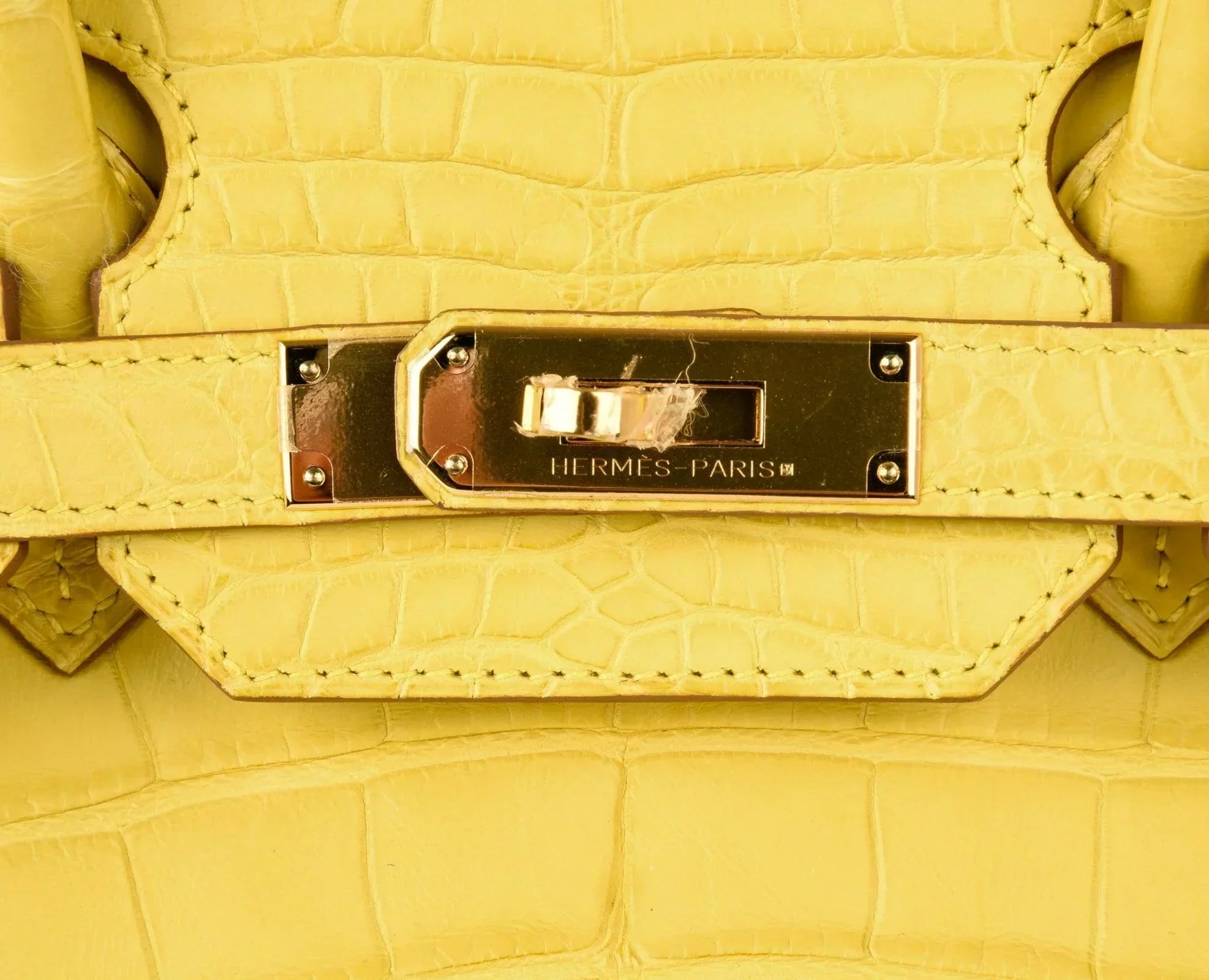 👜Birkin 35 Bag Matte Alligator Mimosa Gold Hardware Crazy Fabulous