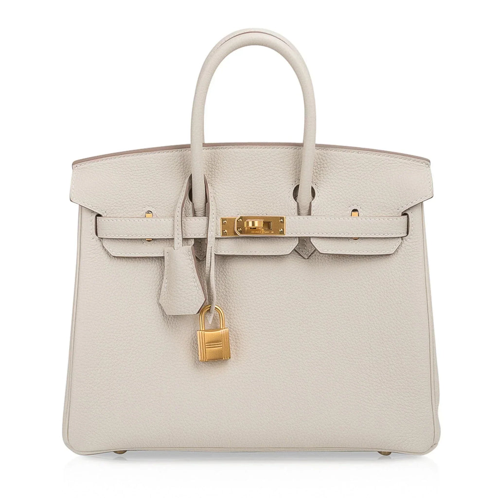 👜Birkin HSS 25 Bag Beton w/ Pink Rose Pourpre Brushed Gold Hardware Togo