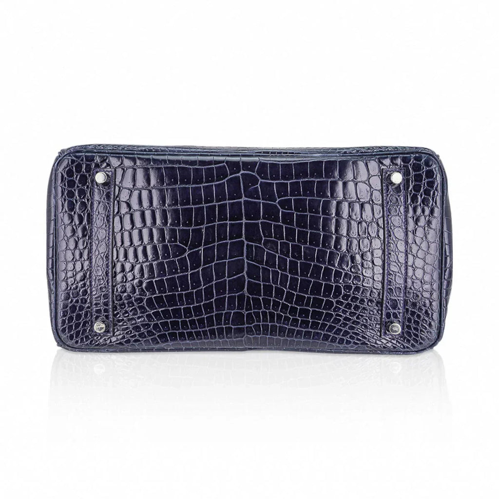 👜Birkin 35 Bleu Roi Porosus Crocodile Palladium Hardware