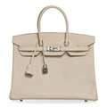 👜Birkin 35 Bag Craie Epsom Palladium Hardware