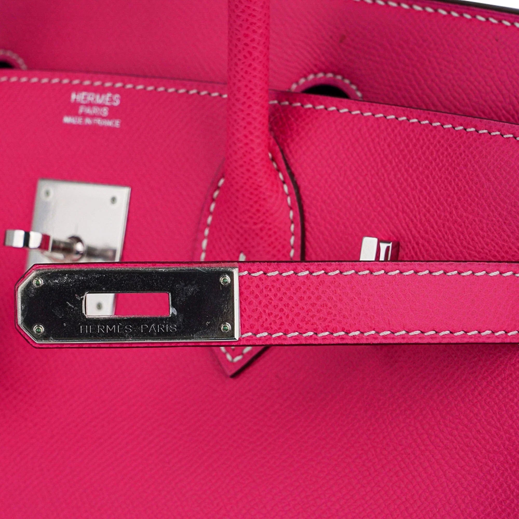 👜Birkin 30 Bag Rose Tyrien Candy Epsom Limited Edition Palladium