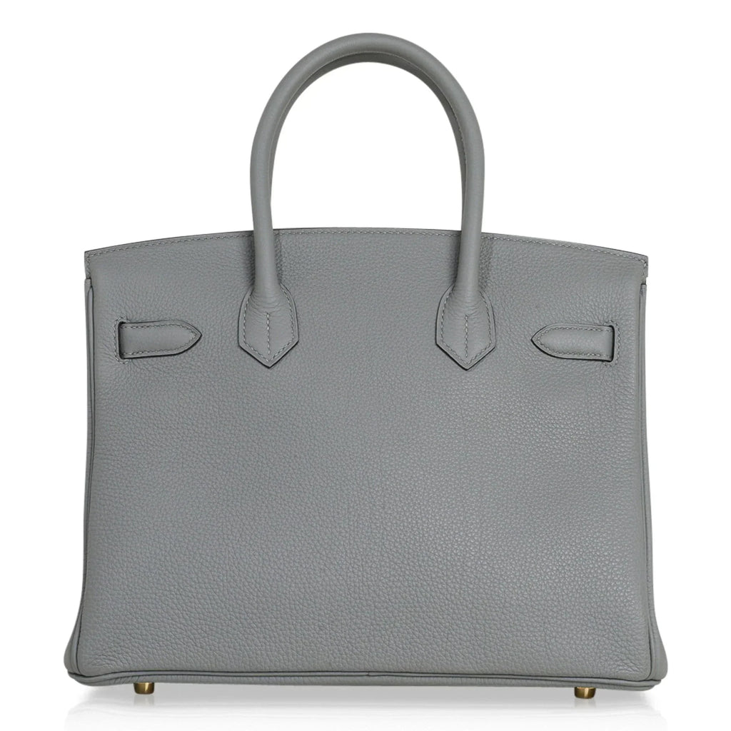 👜Birkin 30 Bag Gris Mouette Gold Hardware Togo Leather