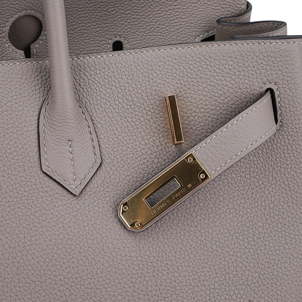 👜Birkin 40 Gris Asphalte Bag Gold Hardware Togo Leather
