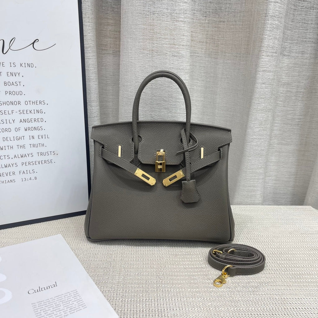 👜Birkin 25 Gris Meyer crafted from incredibly soft Togo calfskin leather