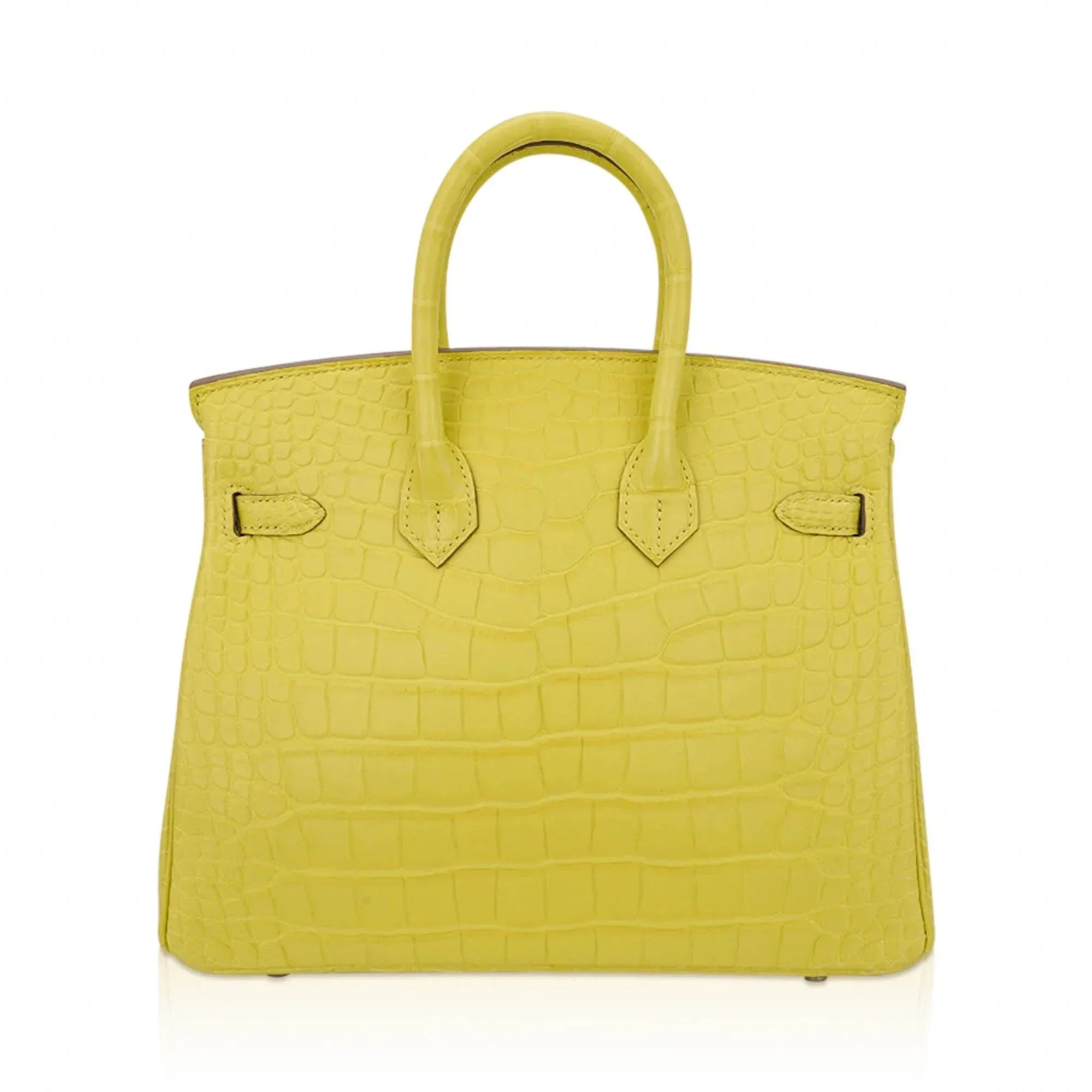 👜Birkin 25 Bag Lime Matte Alligator with Palladium Hardware