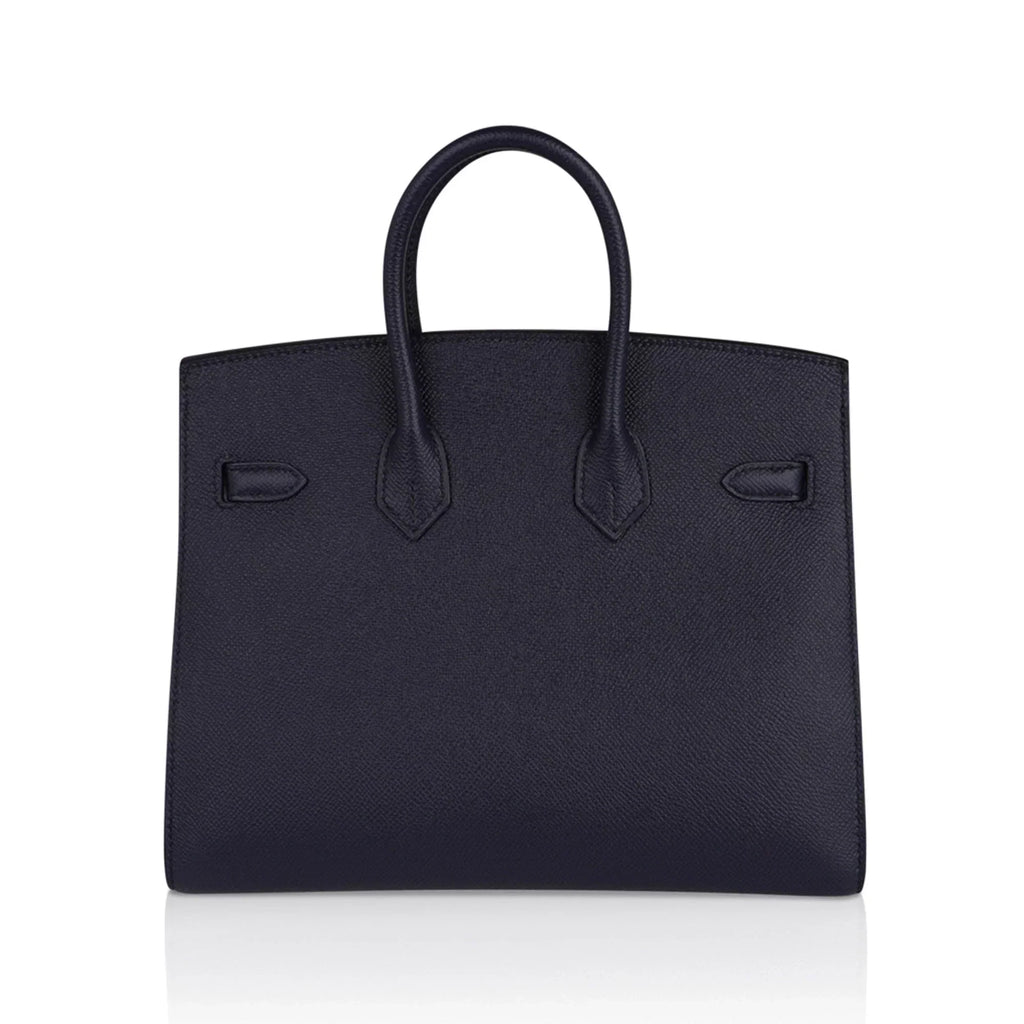 👜Birkin Sellier 25 Bag Blue Indigo Epsom Leather with Palladium Hardware