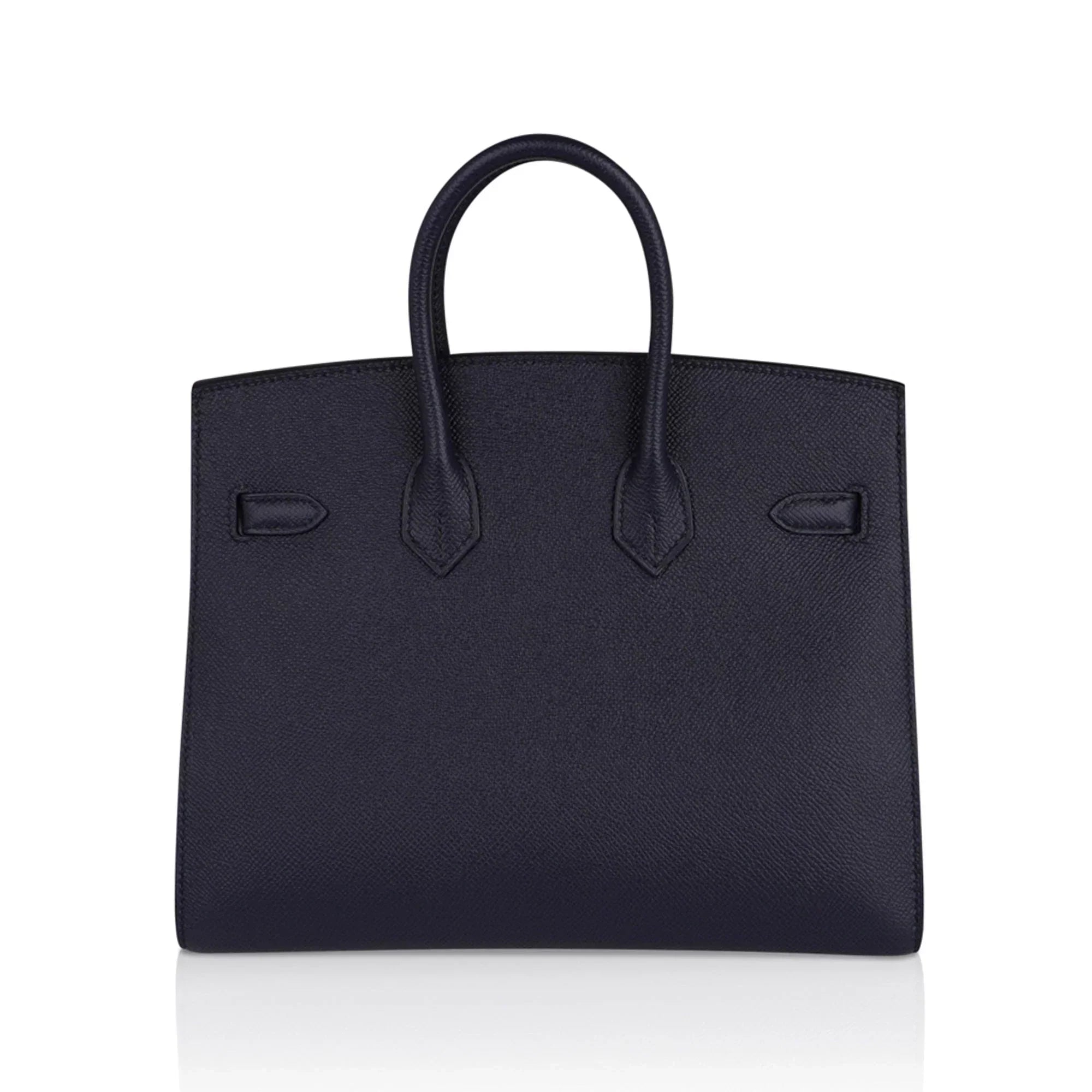👜Birkin Sellier 25 Bag Blue Indigo Epsom Leather with Palladium Hardware