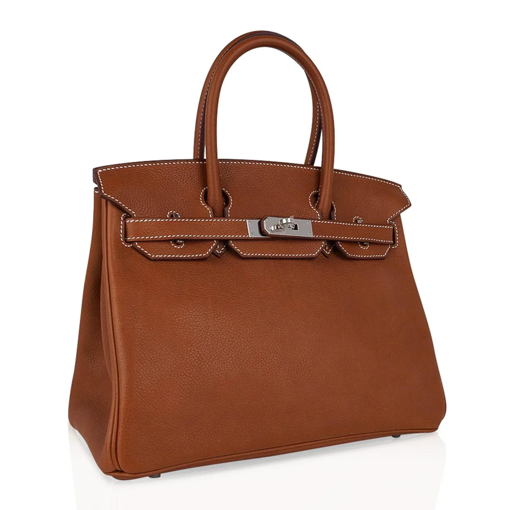 👜Birkin 30 Bag Barenia Faubourg Palladium Hardware