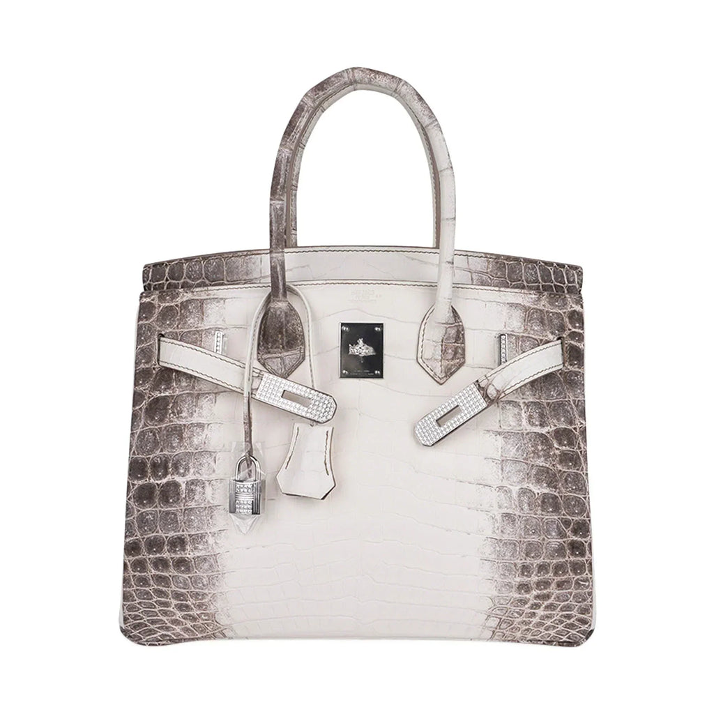 👜Birkin 30 Bag Diamond Himalaya Blanc Matte Niloticus Crocodile with 18k White Gold Hardware