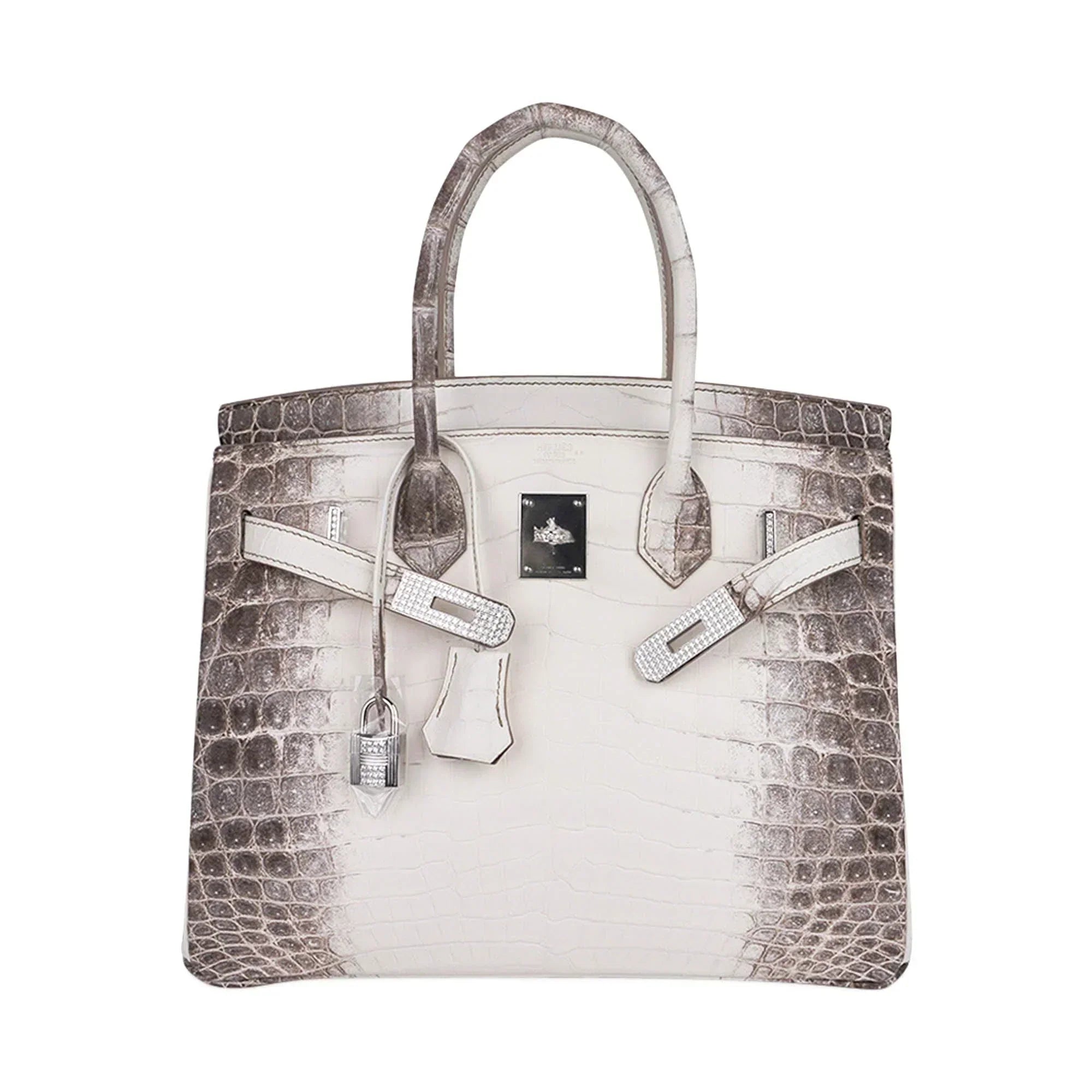 👜Birkin 30 Bag Diamond Himalaya Blanc Matte Niloticus Crocodile with 18k White Gold Hardware