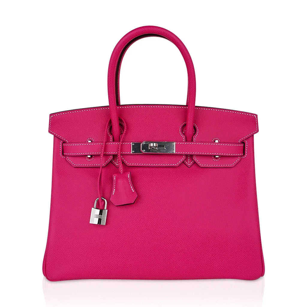 👜Birkin 30 Bag Rose Tyrien Candy Epsom Limited Edition Palladium