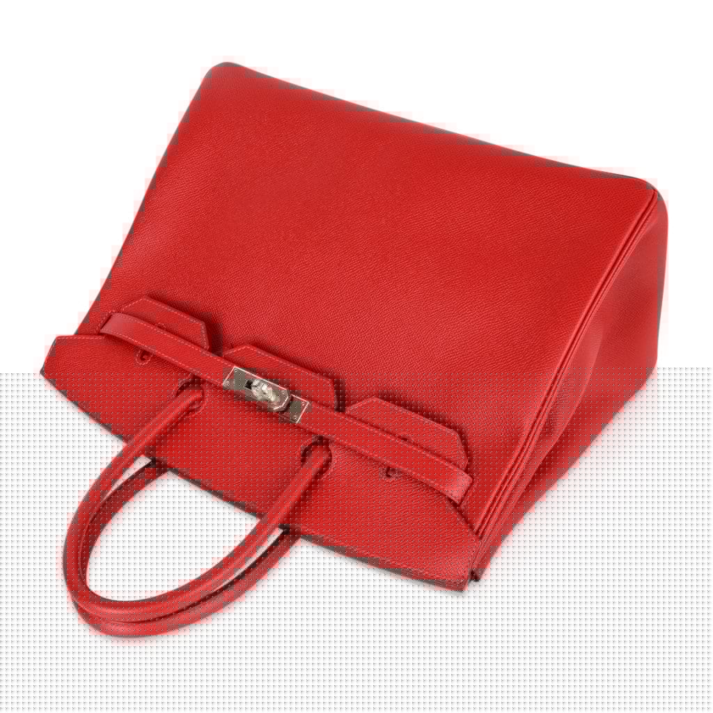 👜Birkin 35 Bag Rouge Casaque Lipstick Red Epsom Palladium new