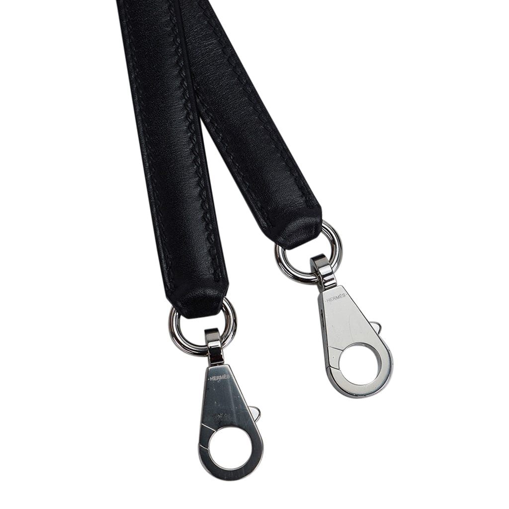 👜Kelly 28 Sellier Bag Black Box Leather with Palladium Hardware