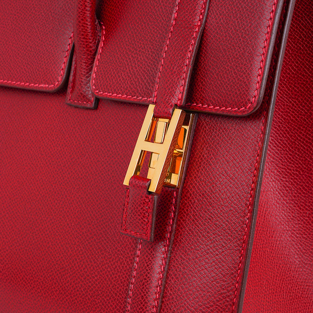 👜Vintage Drag Bag 32 Rouge Vif Gold Hardware  Rare
