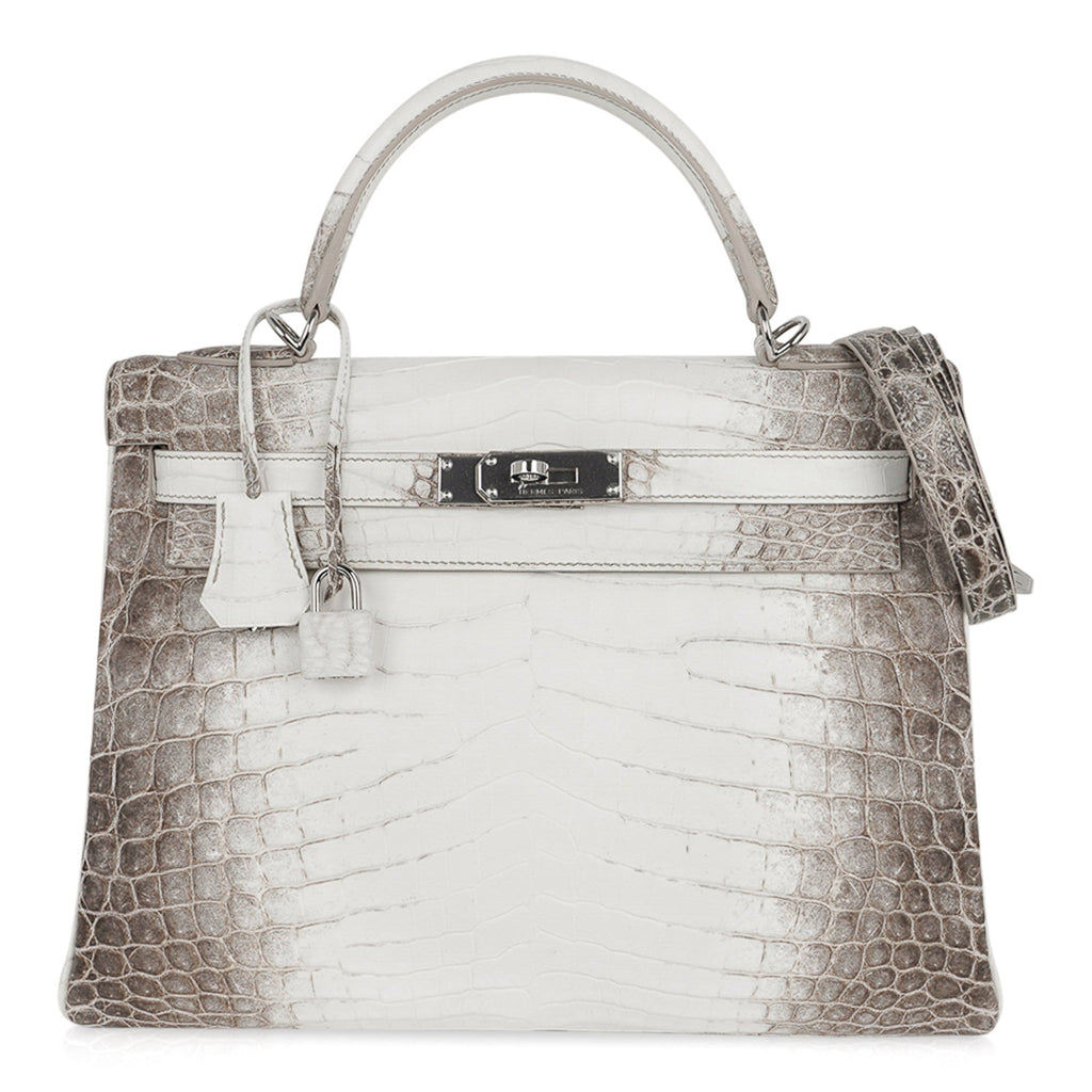 👜Limited Edition Kelly 32 Bag Himalaya Crocodile with Palladium Hardware