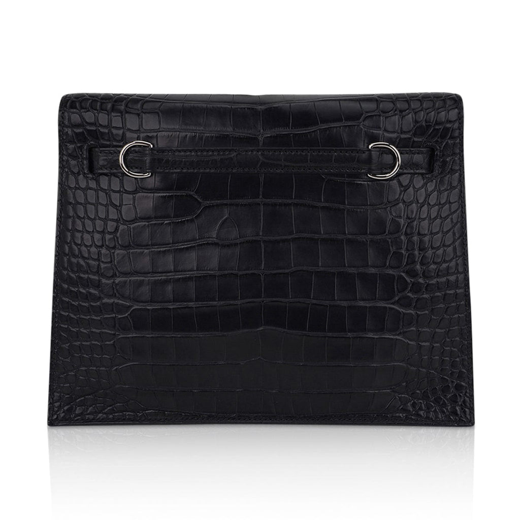 👜Limited Edition Kelly Danse Bag Matte Black Crocodile