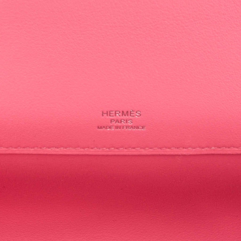 👜Kelly Cut Bag Pink Rose Azalee Swift with Palladium Hardware