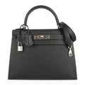 👜Kelly 28 Bag Black Un Point Sur Deux Veau Graine Monsieur Limited Edition
