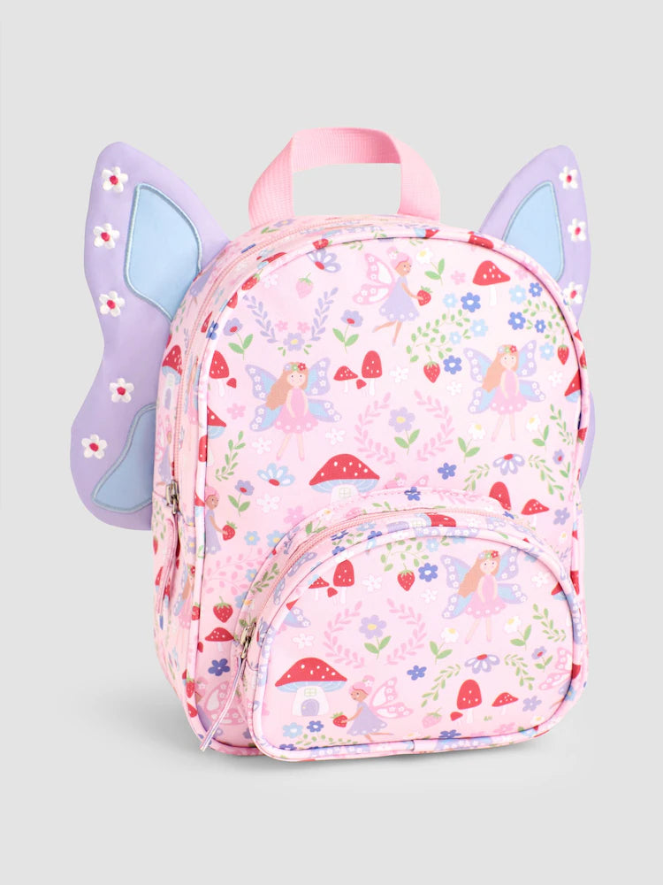 Children's Fairy-Print Backpack with Wings
