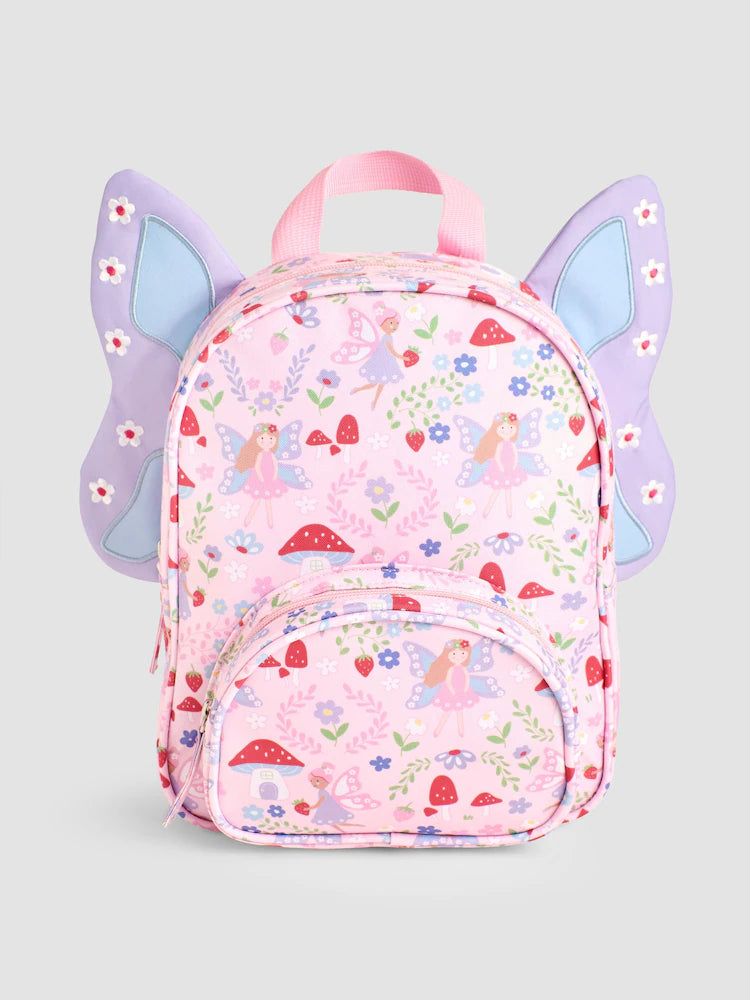 Children's Fairy-Print Backpack with Wings