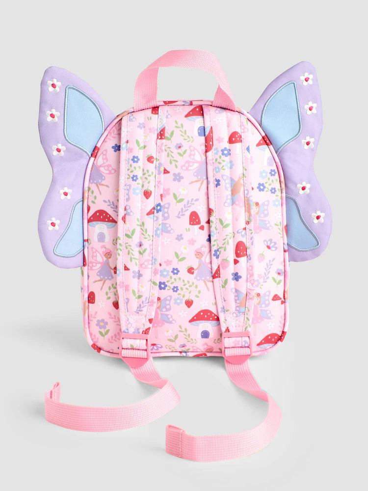 Children's Fairy-Print Backpack with Wings