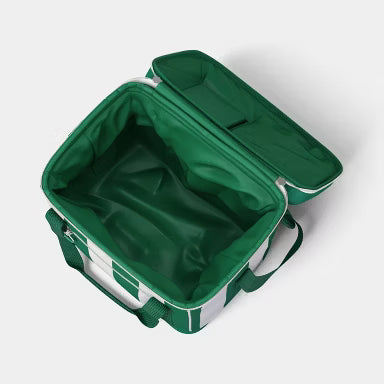 Green rectangular soft-sided thermal bag