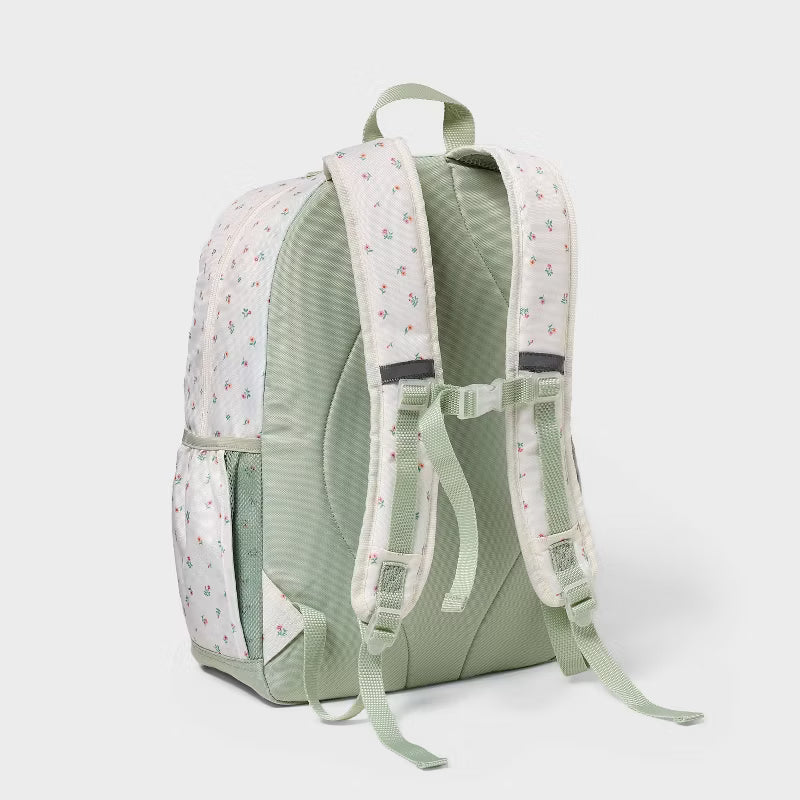 Floral-print children's 17-inch backpack
