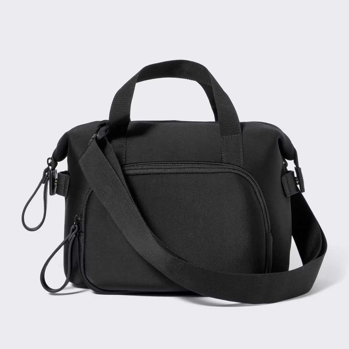 Single-shoulder diaper bag with an insulated bottle pouch